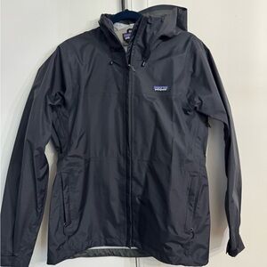 Patagonia Black Hooded Rain Jacket- NWOT